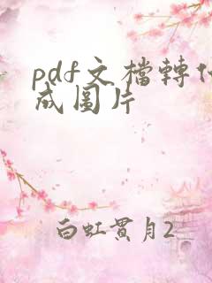 pdf文档转化成图片