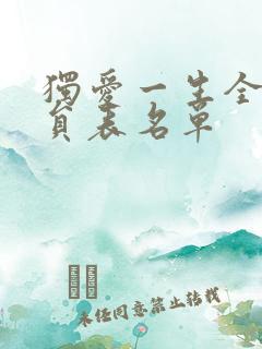 独爱一生全部演员表名单