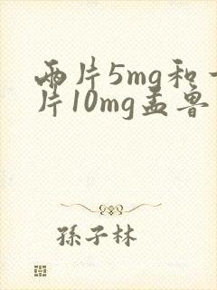 两片5mg和一片10mg孟鲁司特