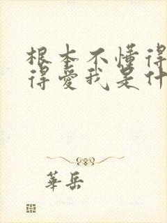 根本不懂得不懂得爱我是什么歌