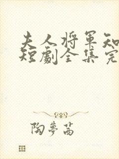 夫人将军知错了短剧全集完整版
