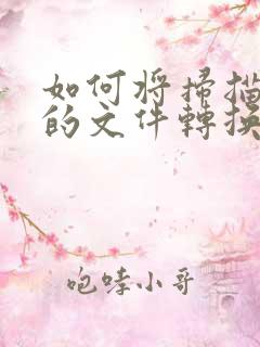 如何将扫描下来的文件转换成word文件