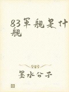 83军舰是什么舰