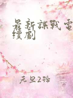 最新谍战电视连续剧