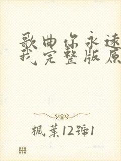 歌曲你永远不懂我完整版原唱