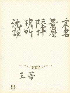 沈玥陆景寒的小说叫什么名字