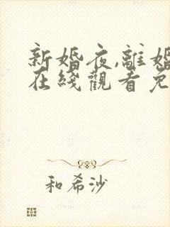 新婚夜,离婚时在线观看免费全集