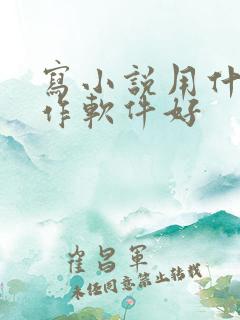 写小说用什么写作软件好