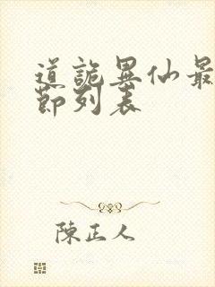 道诡异仙最新章节列表