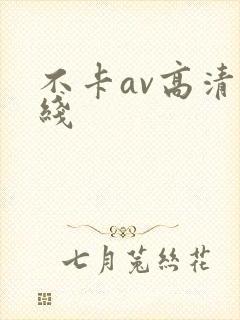 不卡av高清在线
