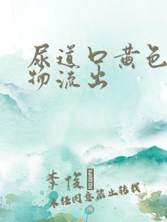 尿道口黄色分泌物流出