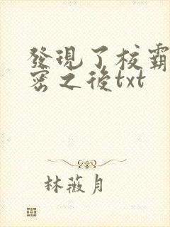 发现了校霸的秘密之后txt