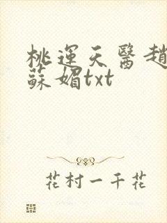 桃运天医赵大宝苏媚txt