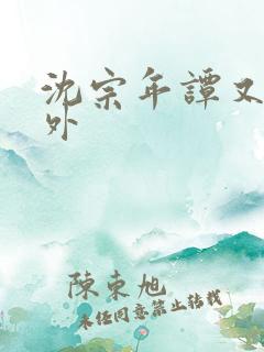 沈宗年谭又明番外