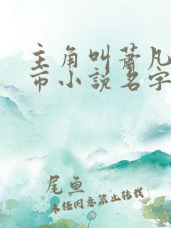 主角叫萧凡的都市小说名字