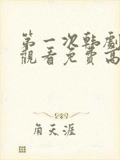 第一次韩剧在线观看免费高清