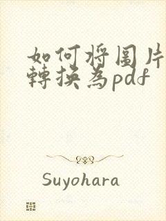 如何将图片文件转换为pdf