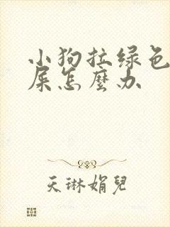 小狗拉绿色的稀屎怎么办