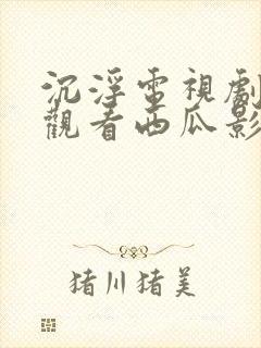 沉浮电视剧免费观看西瓜影院