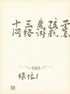 十三岁孩子沉迷网络游戏怎么办