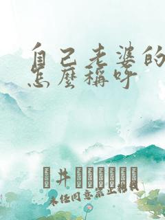 自己老婆的哥哥怎么称呼