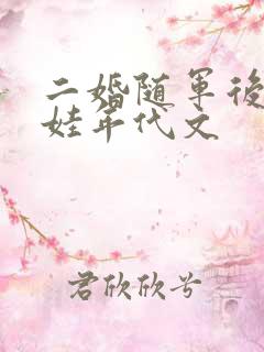 二婚随军后妈养娃年代文