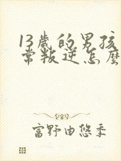 13岁的男孩非常叛逆怎么办