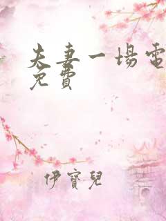 夫妻一场电视剧免费