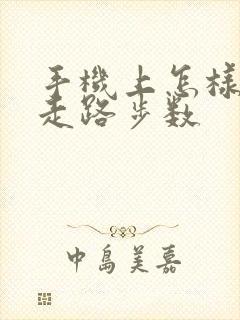 手机上怎样显示走路步数