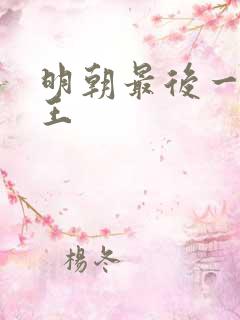 明朝最后一位帝王