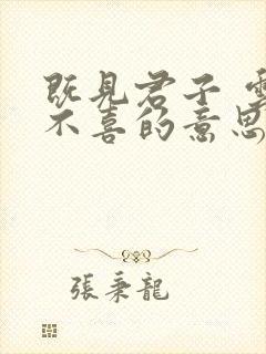 既见君子 云胡不喜的意思