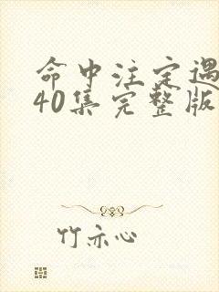 命中注定遇见你40集完整版
