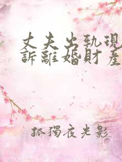 丈夫出轨现在起诉离婚财产分割
