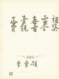 正青春电视剧免费观看全集西瓜