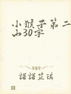 小猴子第二次下山30字