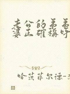 老公的弟弟的老婆正确称呼