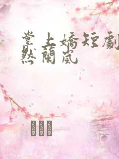 掌上娇短剧王奕然兰岚