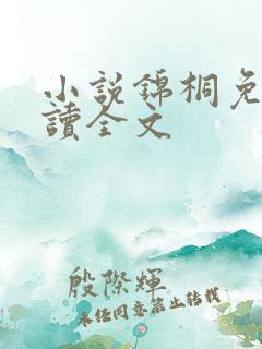 小说锦桐免费阅读全文