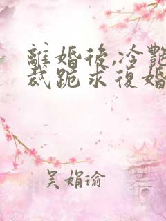 离婚后,冷艳总裁跪求复婚 小说免费阅读