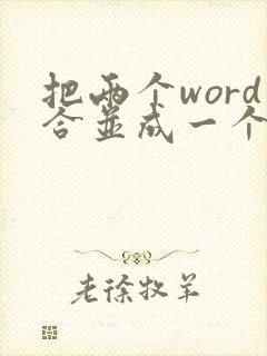 把两个word合并成一个pdf文件