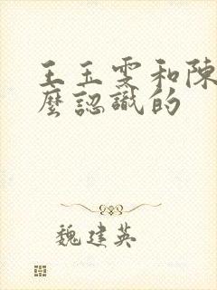 王玉雯和陈赫怎么认识的