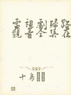 电视剧归路免费观看全集在线播放