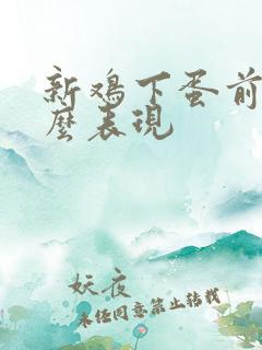 新鸡下蛋前有什么表现