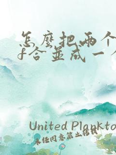 怎么把两个pdf合并成一个文件
