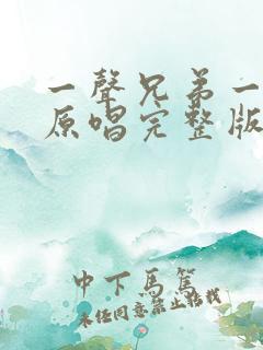 一声兄弟一生情原唱完整版