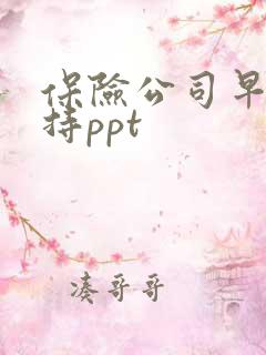 保险公司早会主持ppt
