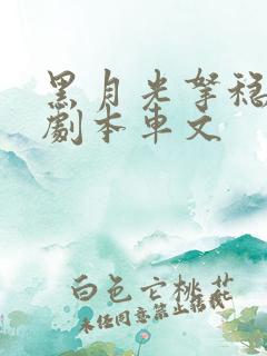 黑月光拿稳be剧本车文
