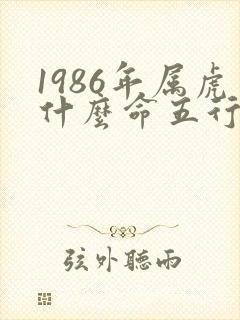 1986年属虎什么命五行属什么
