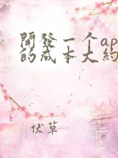 开发一个app的成本大约多少钱