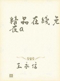精品在线免费午夜a